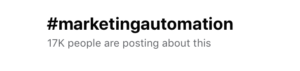 hashtag with lots of traction 